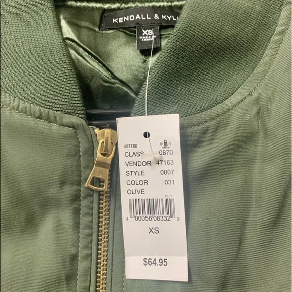 Kendall and Kylie Green Bomber Jacket - Picture 2 of 2